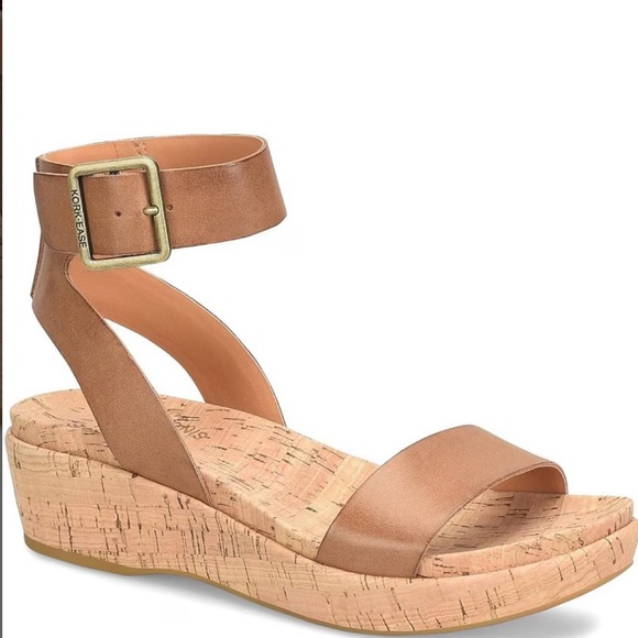 KorkEase Shoes Korkease Mullica Leather Ankle Strap Cork Platform